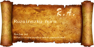 Ruzsinszky Aura névjegykártya